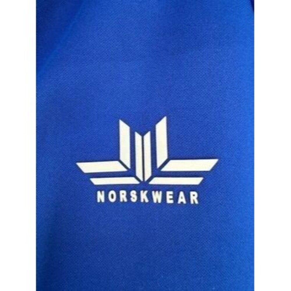 Athleisure Hoodie With Geometric Stripes | Norskwear | Royal Blue Zip - Picture 4 of 5